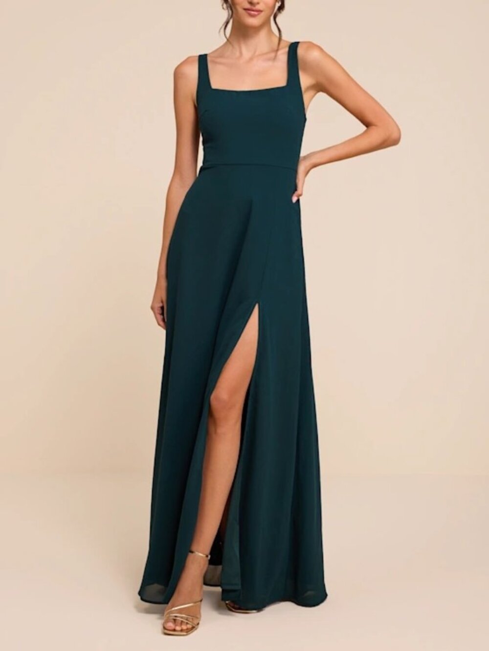 Lulus Remarkable Arrival Emerald Green Sleeveless Maxi Dress (XL)